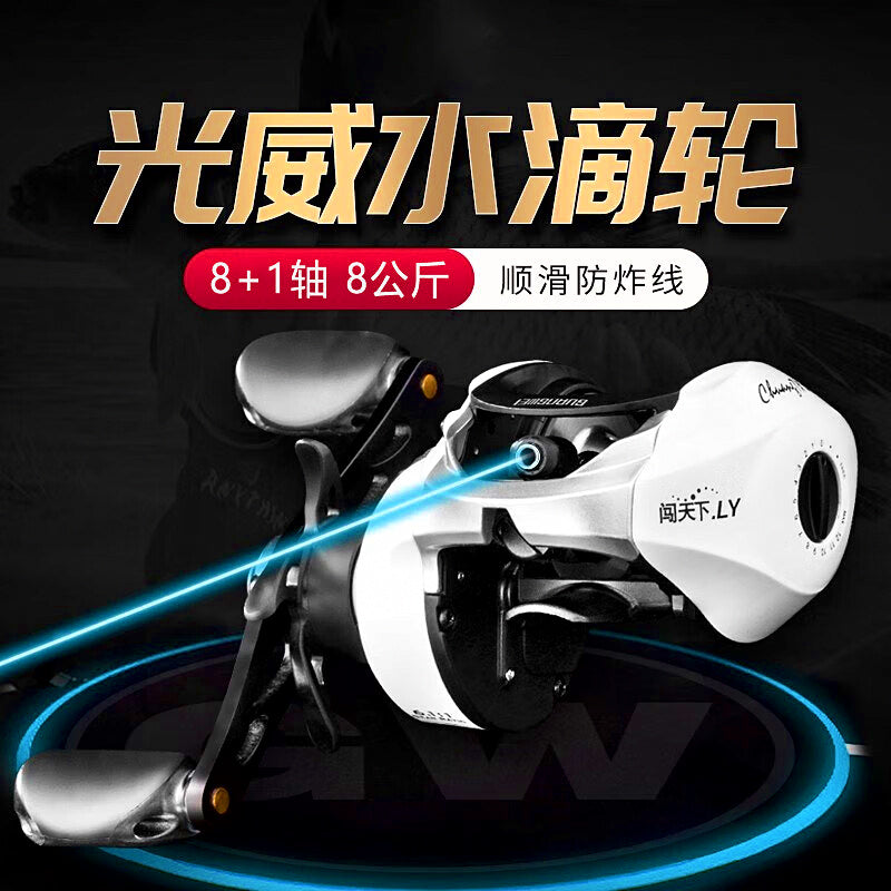 Teardrop Baitcasting Reel, 8 Bearings, Metal Spool – option photo