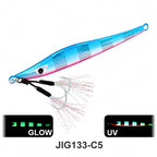 Fast Sinking Metal Jig, UV Glow, 60–80 g (2.1–2.8 oz) – option photo