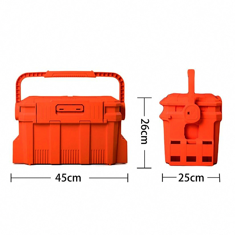 Hard Plastic Fishing Tackle Box, Sit-On Lid, Large & Small – option photo