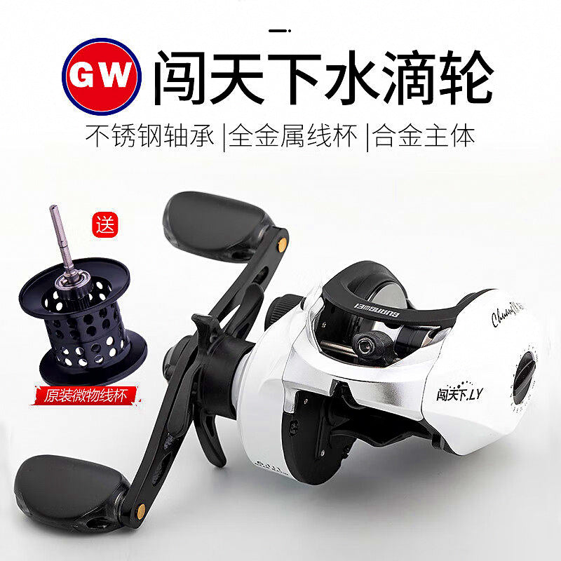 Teardrop Baitcasting Reel, 8 Bearings, Metal Spool – option photo