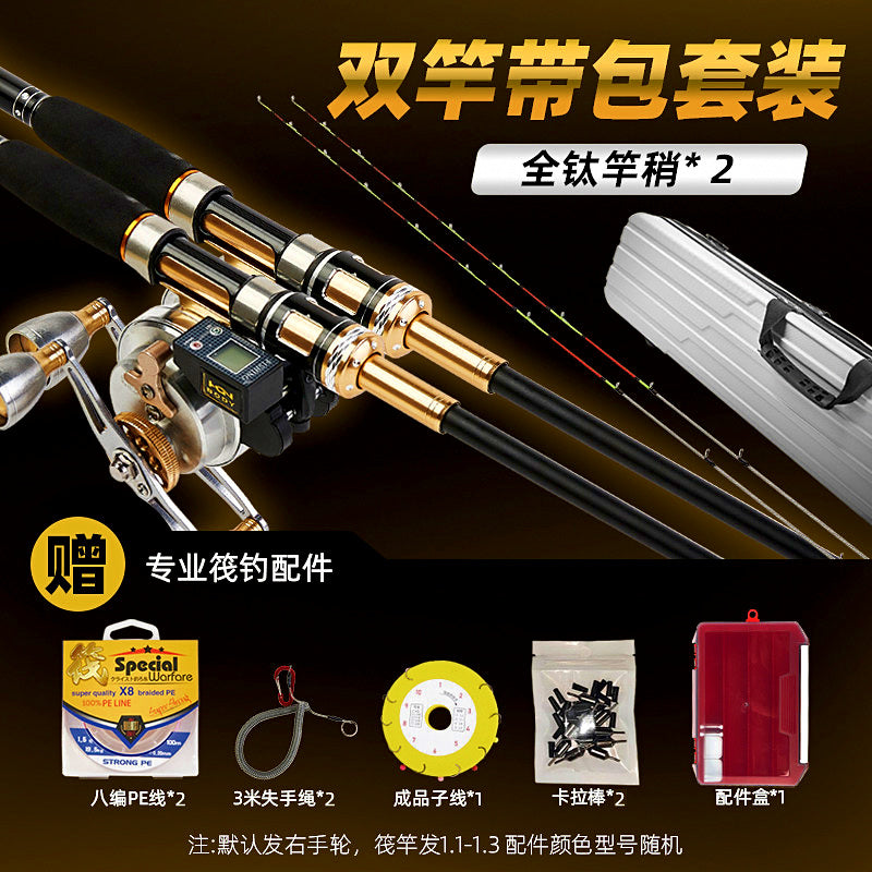 Raft Fishing Rod & Digital Reel Combo, 2-Piece Titanium Tip – option photo