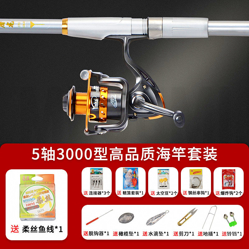 6-Piece Sea Fishing Rod or Rod & Reel, 2.1–3.6 m (6.9–11.8 ft) – option photo