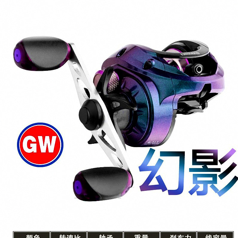 Teardrop Baitcasting Reel, 8 Bearings, Metal Spool – option photo