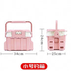 Hard Plastic Fishing Tackle Box, Sit-On Lid, Large & Small – option photo
