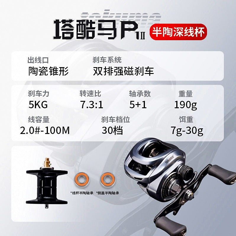 P1 Gen 2 Round Baitcasting Reel, 7.3:1, Metal Spool – option photo