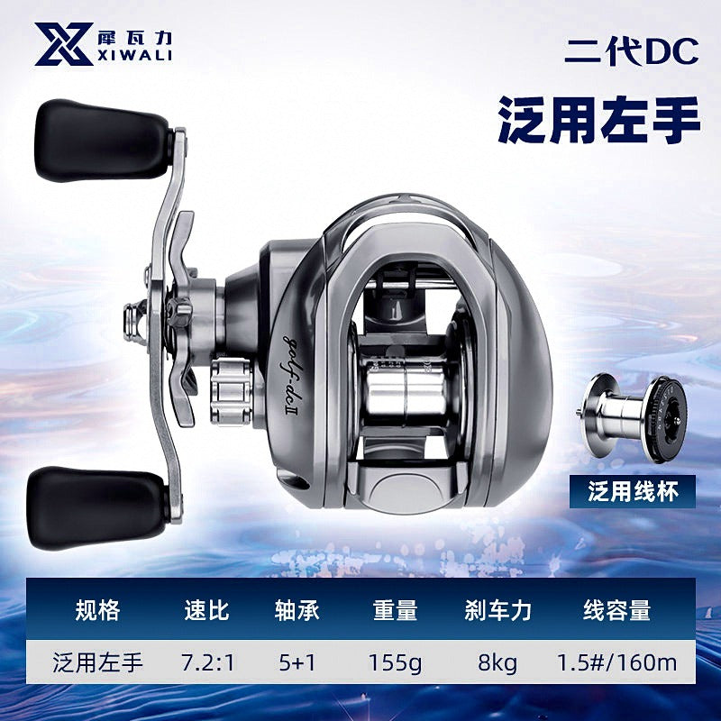 DC Round Baitcasting Reel, 7.2:1 Gear Ratio, 6 Bearings – option photo