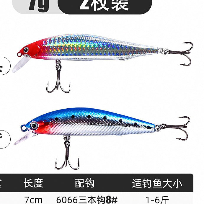 Minnow Hard Bait, Slow Sinking & Floating, 5–14 g (0.18–0.49 oz) – option photo