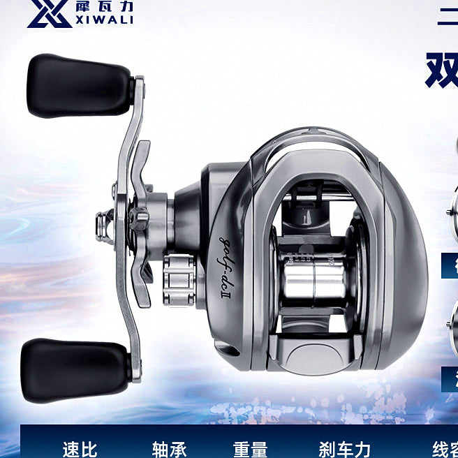 DC Round Baitcasting Reel, 7.2:1 Gear Ratio, 6 Bearings – option photo