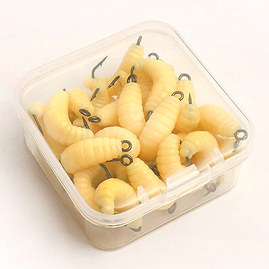 Hooked Mealworm Soft Bait, 20 mm, 0.45 g (0.016 oz) – option photo
