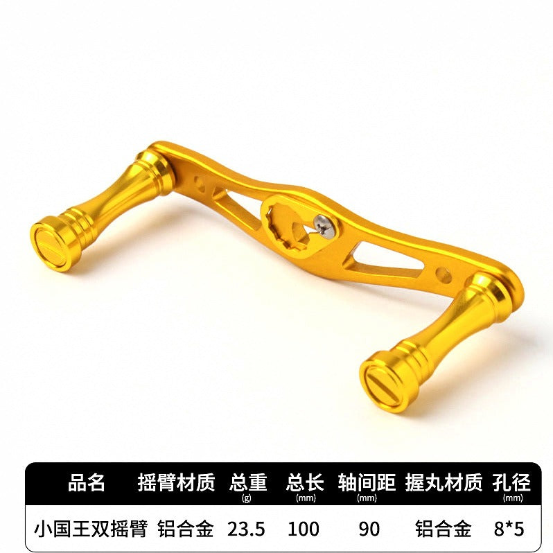 Aluminum Double Handle with Gourd Knobs for Baitcasting Reels – option photo