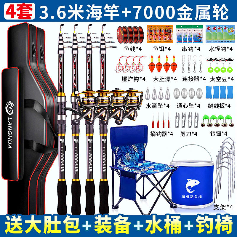 Carbon Rod and Reel Combo Set, 2.1–3.9 m (6.9–12.8 ft) – option photo
