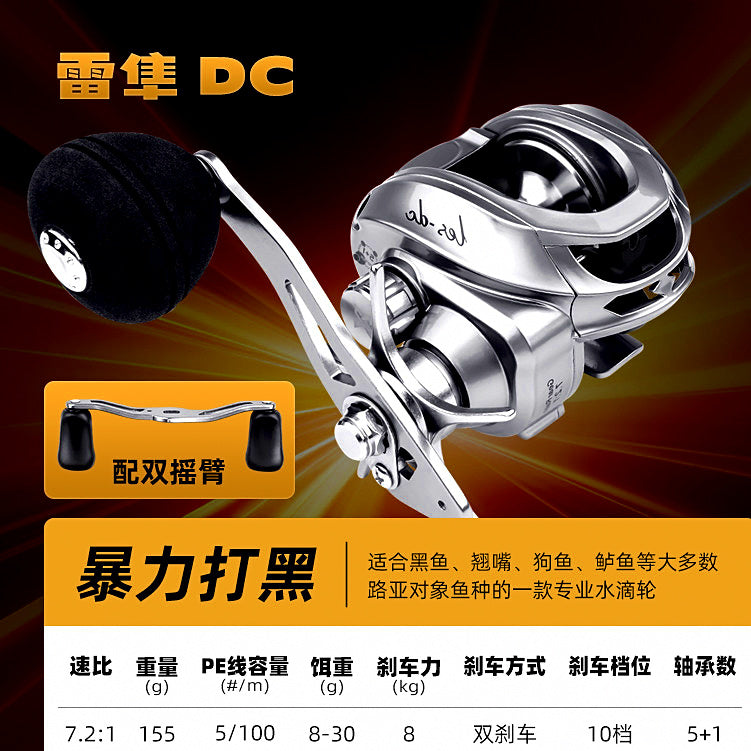 DC Round Baitcasting Reel, 7.2:1 Gear Ratio, 6 Bearings – option photo