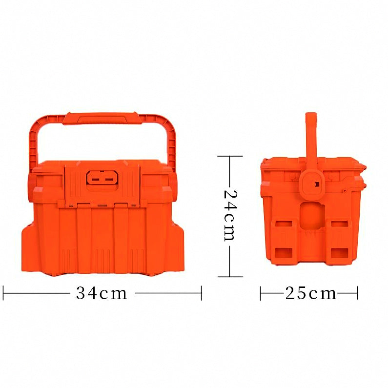 Hard Plastic Fishing Tackle Box, Sit-On Lid, Large & Small – option photo