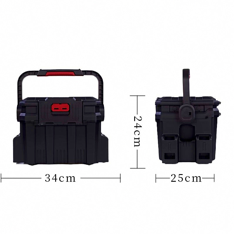 Hard Plastic Fishing Tackle Box, Sit-On Lid, Large & Small – option photo