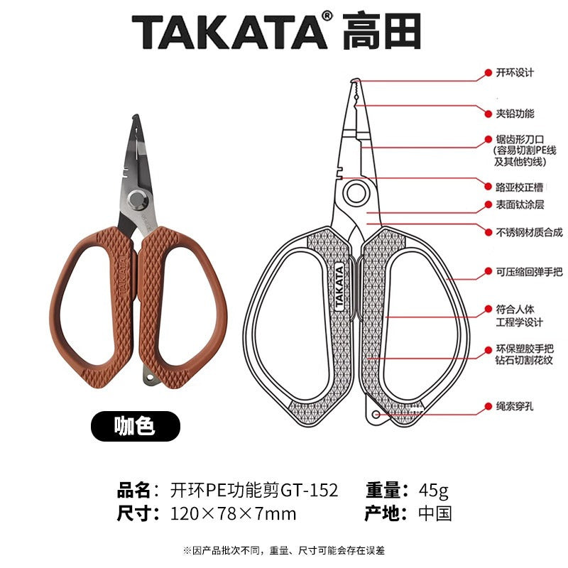 Fishing Pliers, Braid Scissors, Fish Gripper & Lanyard – option photo