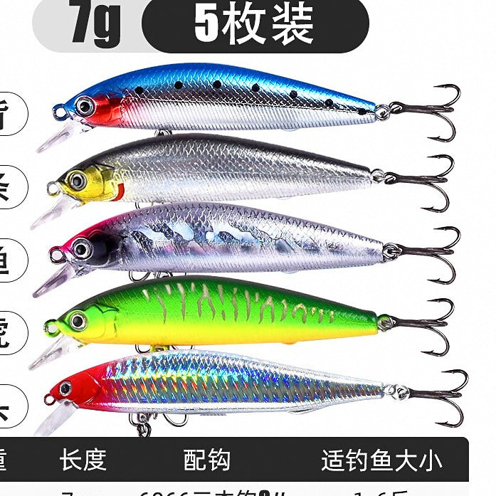 Minnow Hard Bait, Slow Sinking & Floating, 5–14 g (0.18–0.49 oz) – option photo
