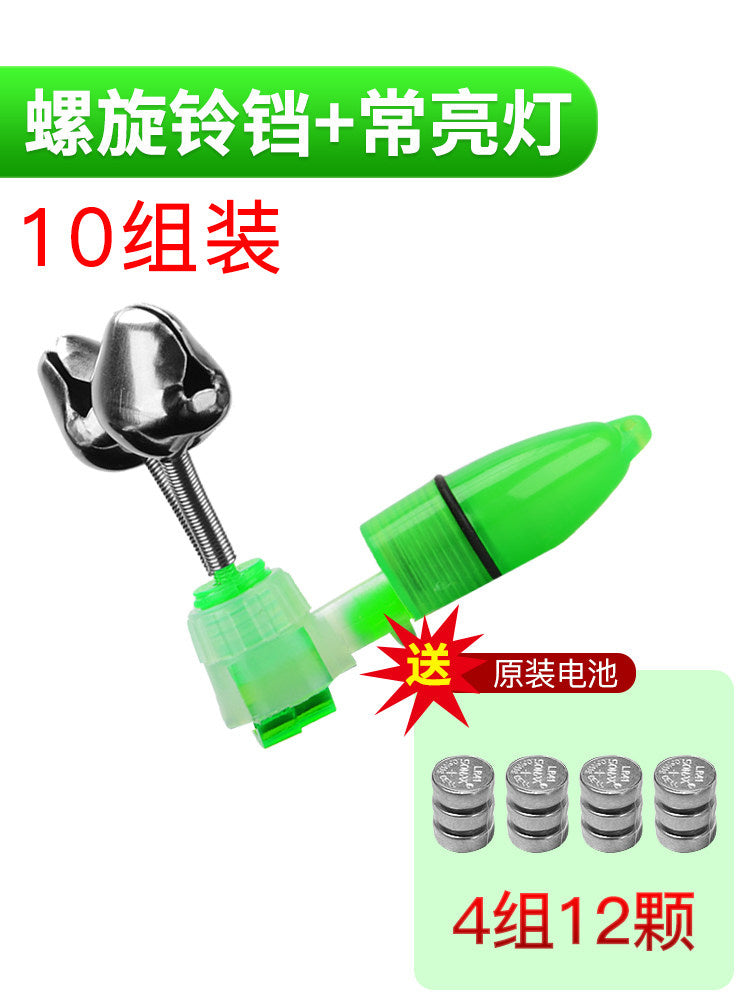 Rod Tip Bite Alarm Bells & Lights, Clip-On or Spiral – option photo