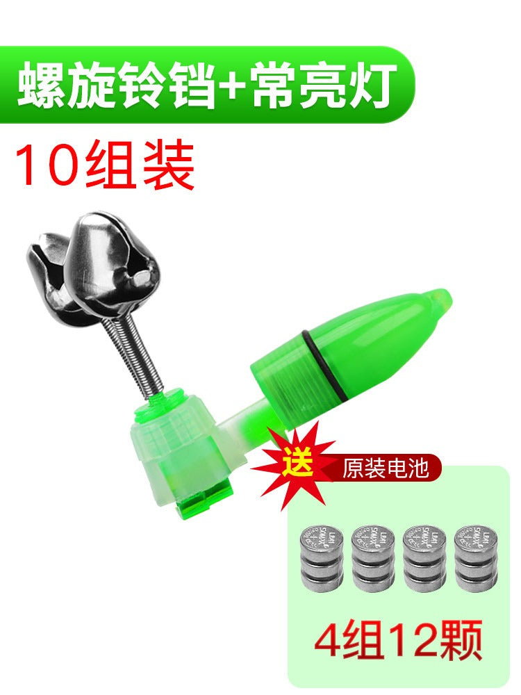 Rod Tip Bite Alarm Bells & Lights, Clip-On or Spiral – option photo