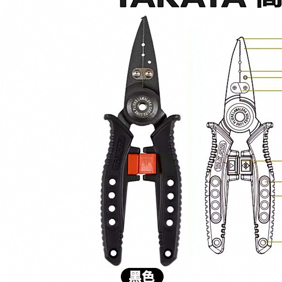 Fishing Pliers, Braid Scissors, Fish Gripper & Lanyard – option photo