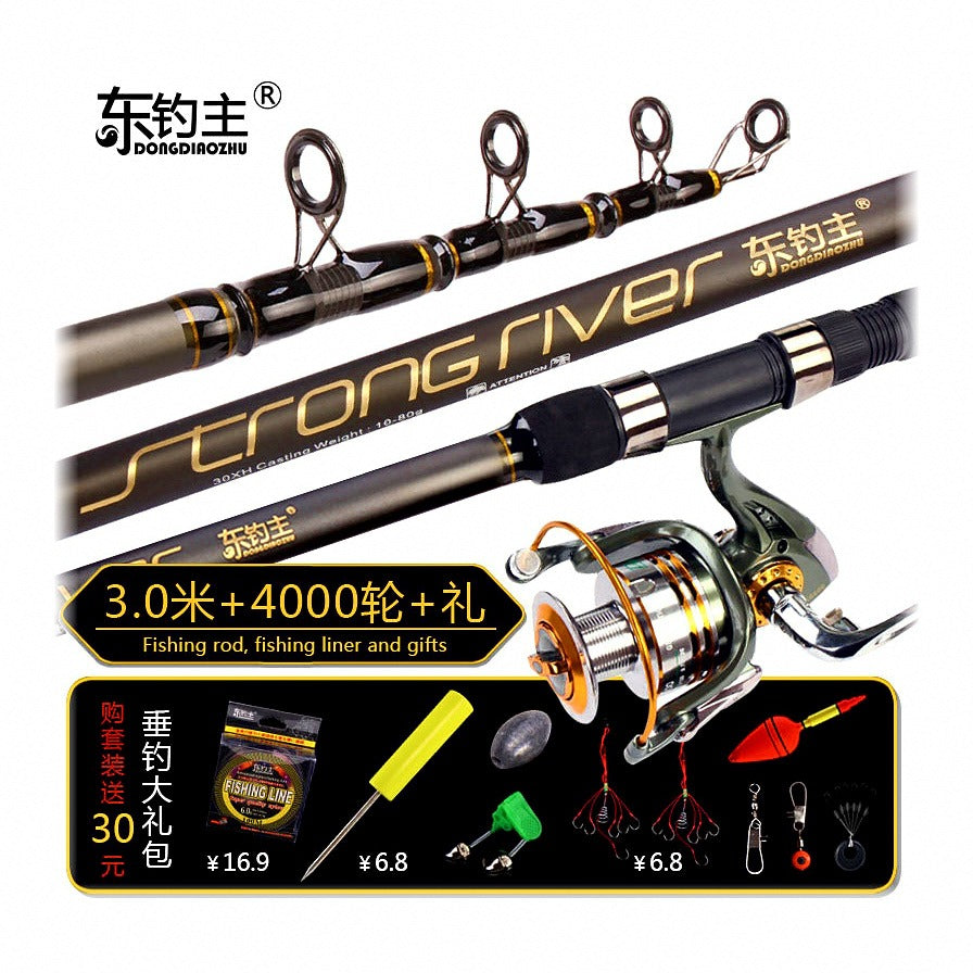 Carbon Surf Casting Rod, 4-Piece, Extra-Hard Action – option photo