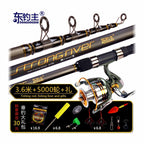 Carbon Surf Casting Rod, 4-Piece, Extra-Hard Action – option photo