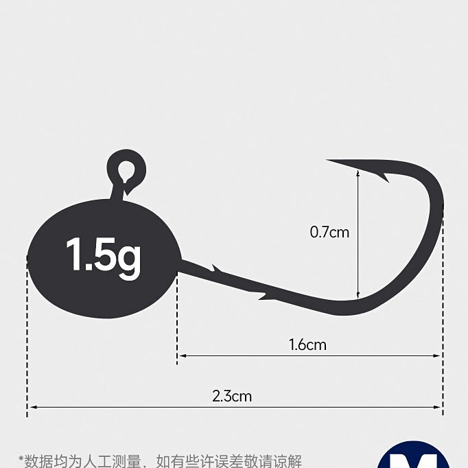 Jig Head Hooks for Soft Baits, #8 to 1/0, 1–7 g (0.04–0.25 oz) – option photo